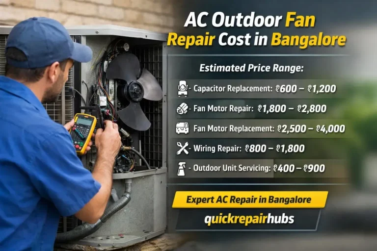 AC outdoor fan repair