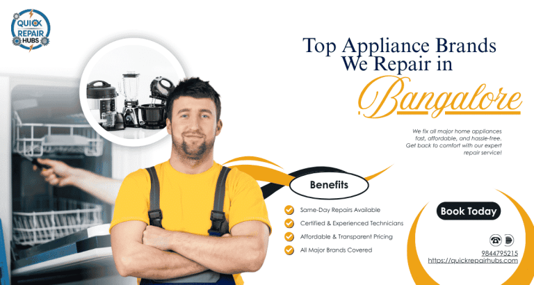 Top Appliance Brands We Repair in Bangalore
